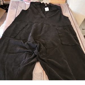 FREE PEOPLE DROP CROTCH ROMPER XL FRONT PATCH POCKETS